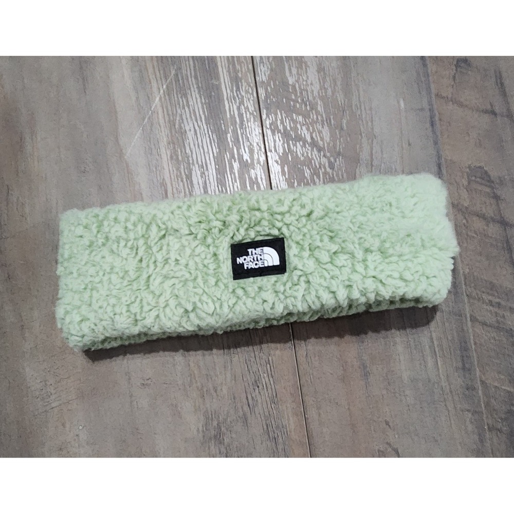 The North Face Suave Girls Sz M Misty Sage Green Fuzzy Headband Earband Warmer